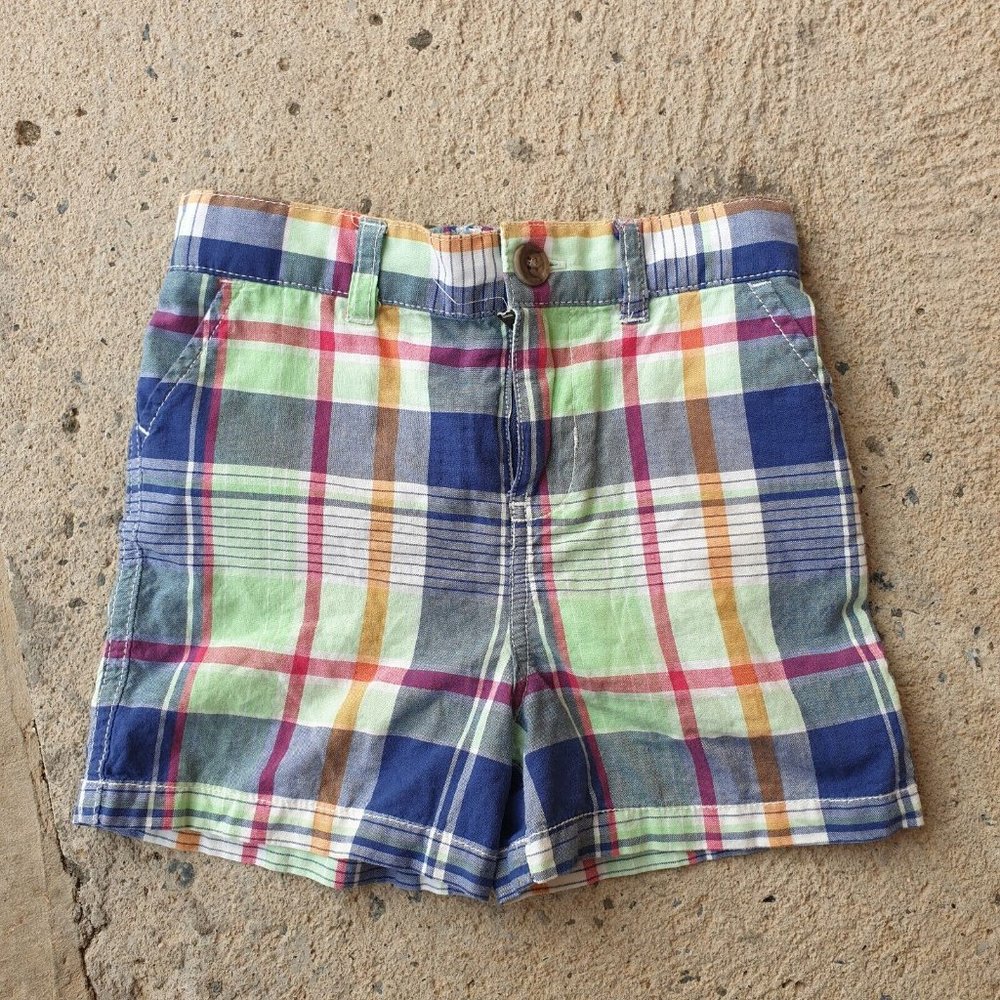 ralph lauren Baby Boy's 9 Months Bright Check Tartan plaid Classic Cotton Shorts - Picture 13 of 13